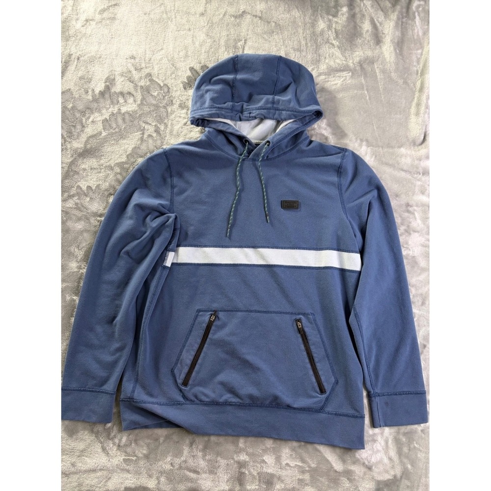Abercrombie & Fitch Men's Hoodie M Blue Zippered Kangaroo Pocket Fleece Pullover